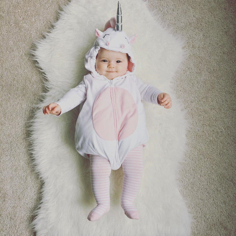 Baby Costume Unicorn Fleece Jumpsuit